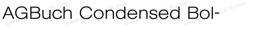 AGBuch Condensed Bol字体转换